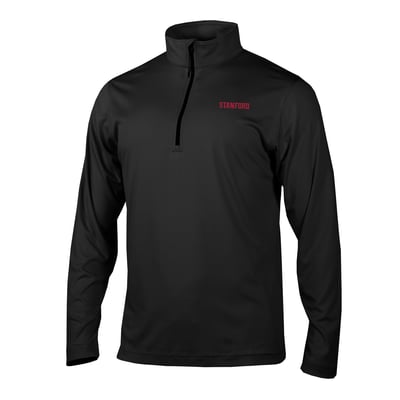 Stanford Cardinal Columbia Fairway Break Quarter-Zip Pullover - Black