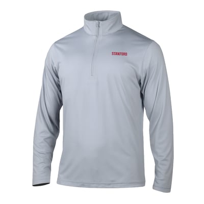  Stanford Cardinal Columbia Fairway Break Quarter-Zip Pullover - Gray