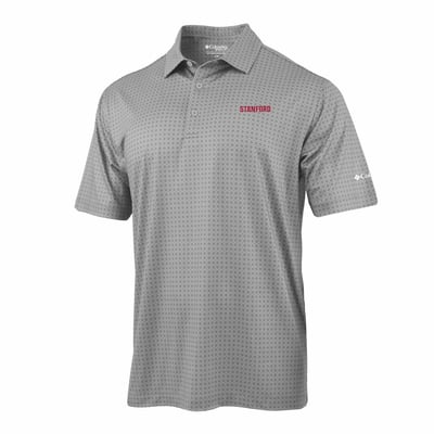  Stanford Cardinal Columbia Highland Drift Polo - Gray