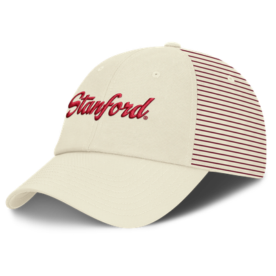Stanford Cardinal Nike Vault Logo Striped Club Adjustable Hat - White