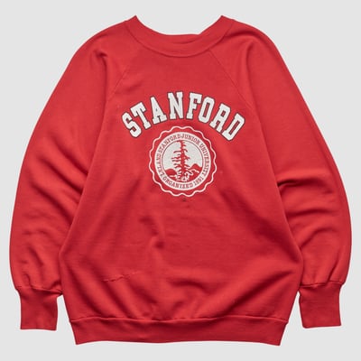 Stanford Cardinal Logo 7 80s Pullover Sweatshirt - Red - XS by Fanatics Real Vintage