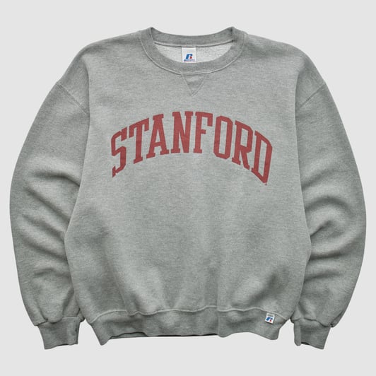 Stanford Cardinal Russell 2000s Pullover Sweatshirt - Heather Gray - M by Fanatics Real Vintage