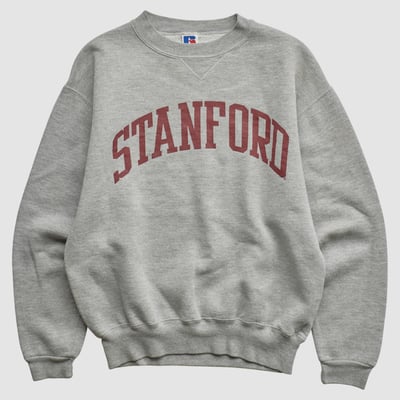 Stanford Cardinal Russell 90s Pullover Sweatshirt - Heather Gray - Yth L by Fanatics Real Vintage