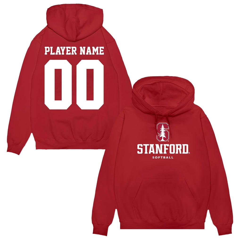 Stanford Cardinal Unisex NIL Pick-A-Player Softball Pullover Hoodie - Cardinal