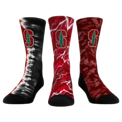 Stanford Cardinal Rock Em Unisex Three-Piece Team Tones Crew Socks Set
