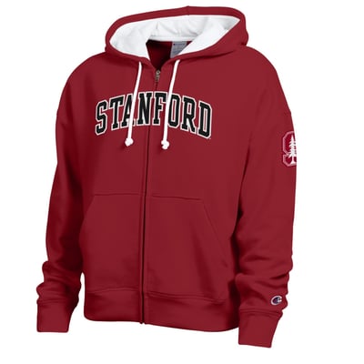 Stanford Cardinal Champion Women's Arch Full-Zip Fleece Hoodie - Cardinal