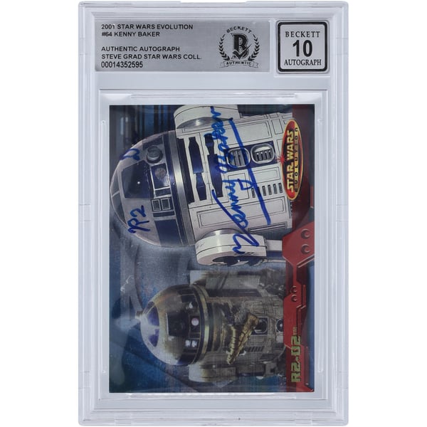 Kenny Baker Autographed 2001 Topps Star Wars Evolution #64 BGS 