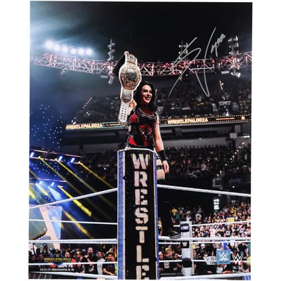 Stephanie Vaquer WWE Autographed Fanatics Authentic 16" x 20" Raising Women's World Title Photograph