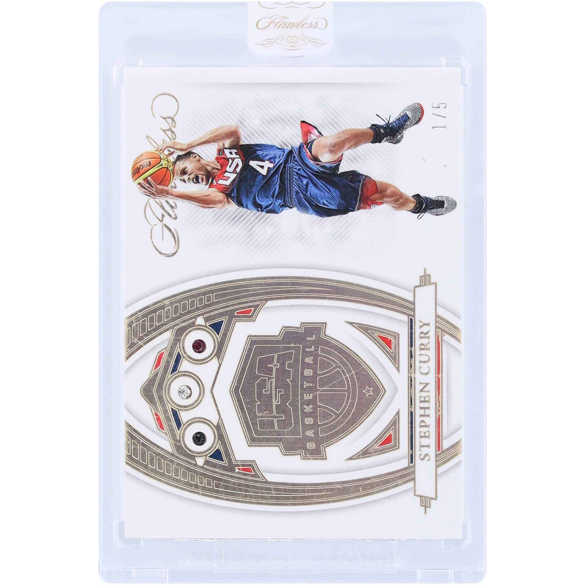Stephen Curry USA Basketball 2021-22 Panini Flawless Sapphire 