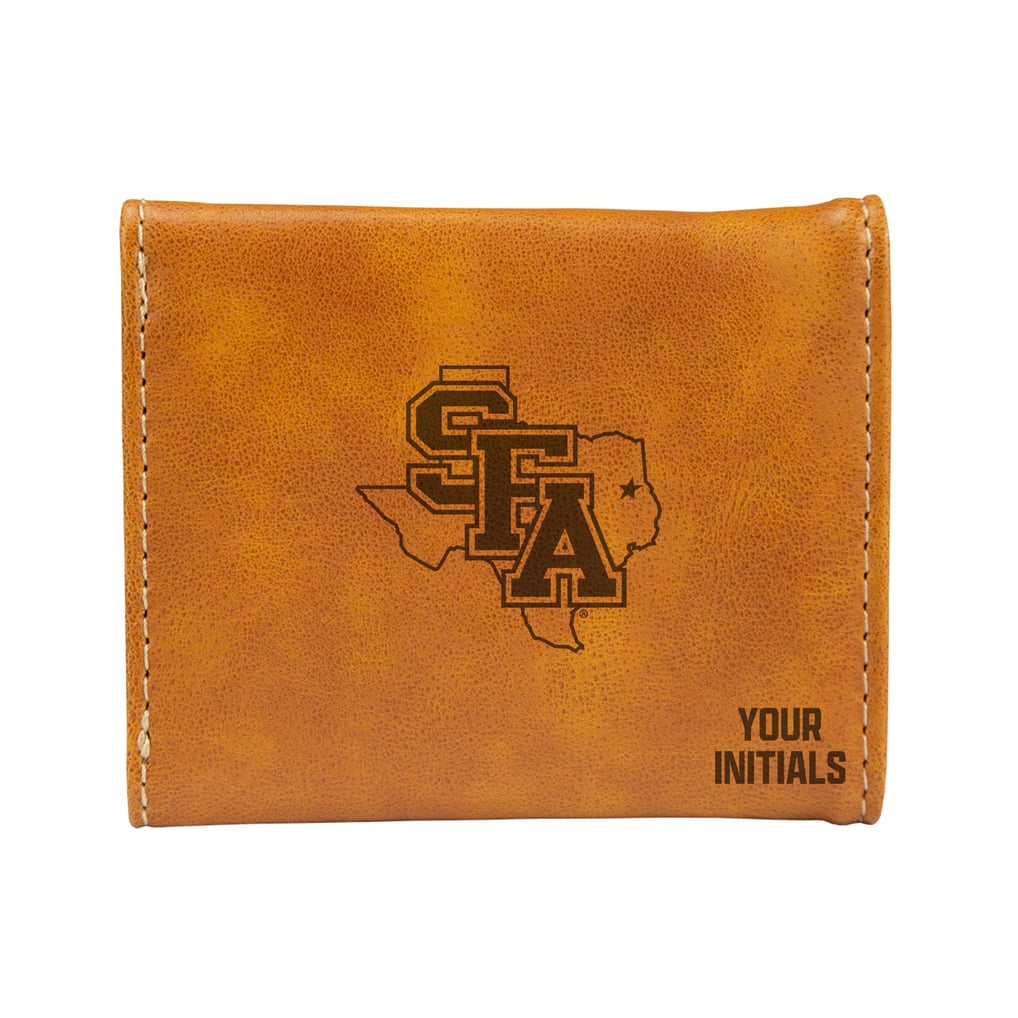 Stephen F Austin Lumberjacks Personalized Trifold Wallet - Brown