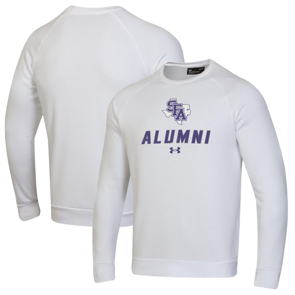 Stephen F Austin Lumberjacks Under Armour Alumni Rival Fleece Pullover Sweatshirt - White