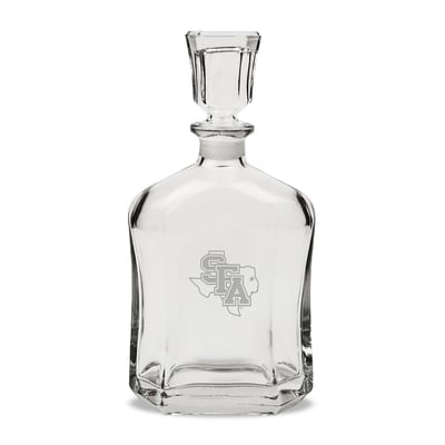 Stephen F Austin Lumberjacks 23.75oz. Crystal Whisky Decanter