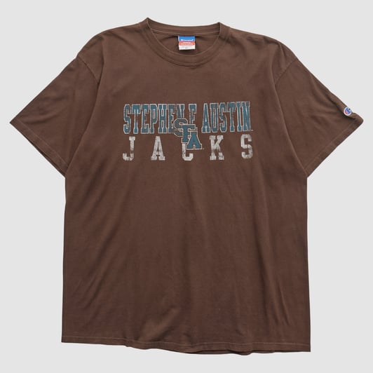 Stephen F Austin Lumberjacks Champion 2000s T-shirt - Brown - XL by Fanatics Real Vintage