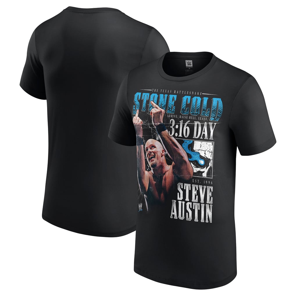 Stone Cold Steve Austin Black 3 16 Day Middle Finger Photo T-Shirt