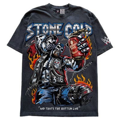 "Stone Cold" Steve Austin Warren Lotas x WWE T-Shirt - Heather Black