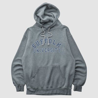 Suffolk Rams Jansport 2000s Hooded Pullover Sweatshirt - Heather Gray - XS by Fanatics Real Vintage