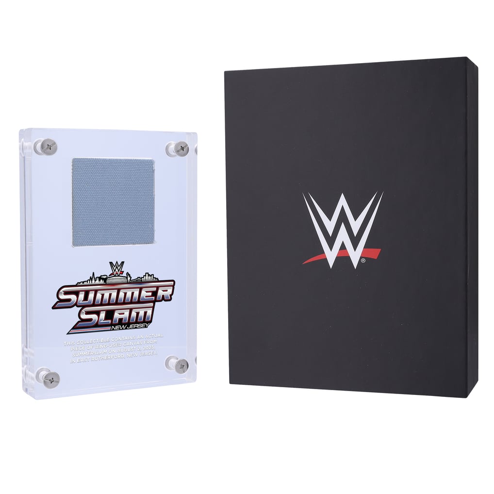 2025 WWE SummerSlam Night 1 Fanatics Authentic Acrylic Display Case with Match-Used Canvas