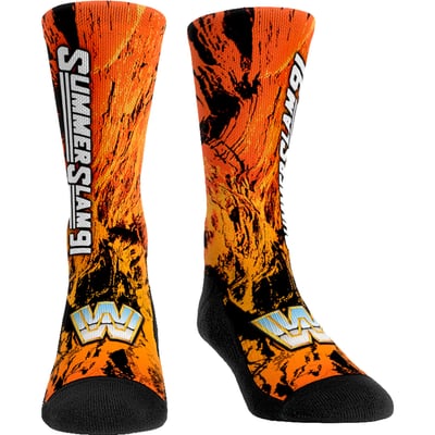  SummerSlam Rock Em Unisex Crew Socks - Orange