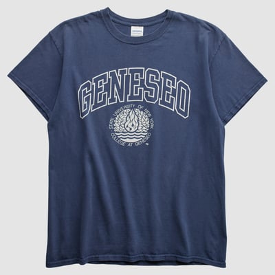 SUNY Geneseo Knights Gildan 2000s T-shirt - Navy - S by Fanatics Real Vintage