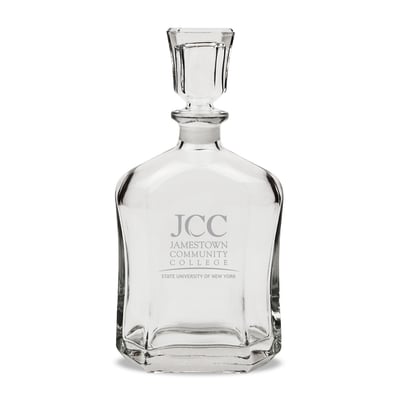 SUNY Jamestown Community College 23.75oz. Crystal Whiskey Decanter