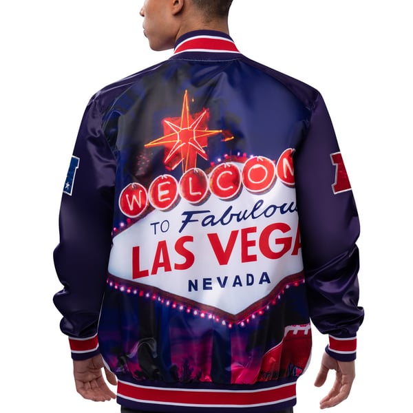 Super Bowl LVIII Starter Full-Snap Varsity Jacket - White