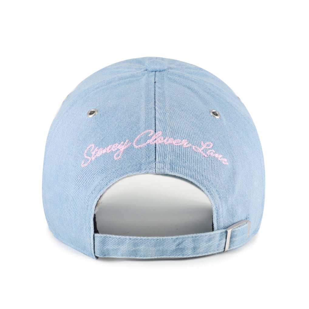 Stoney Clover Lane pastel baby blue nylon baseball cap I heart tennis racket SCL-BaseballCap-CottonCandy-  main image 3