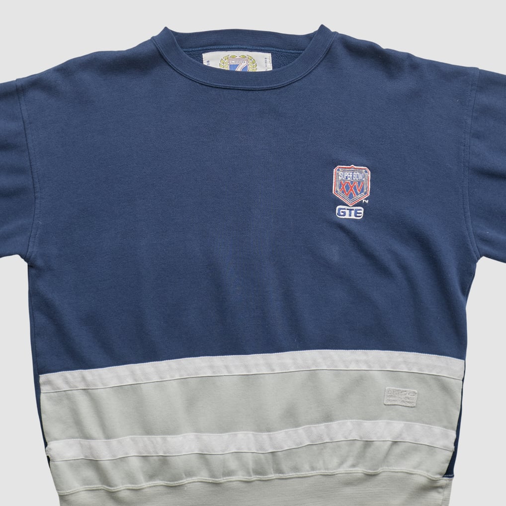 Super Bowl XVX Logo 7 1991 Pullover Sweatshirt - Navy - M by Fanatics Real Vintage