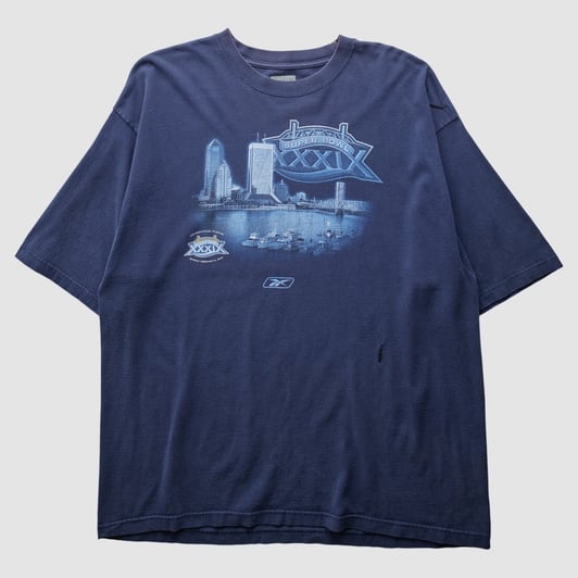 Super Bowl XXXIX Reebok 2004 T-shirt - Navy - 2XL by Fanatics Real Vintage