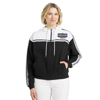 Survivor Series WEAR by Erin Andrews Women's WWE Survivor Series 2026 Color Block Full-Zip Hoodie - Black