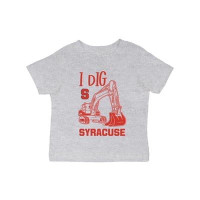 Syracuse Orange Vive La Fete Infant Excavator T-Shirt - Gray