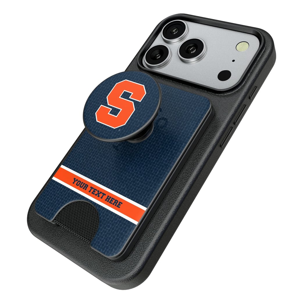 Syracuse Orange Keyscaper Personalized Endzone Solid PopSockets Magnetic Wallet