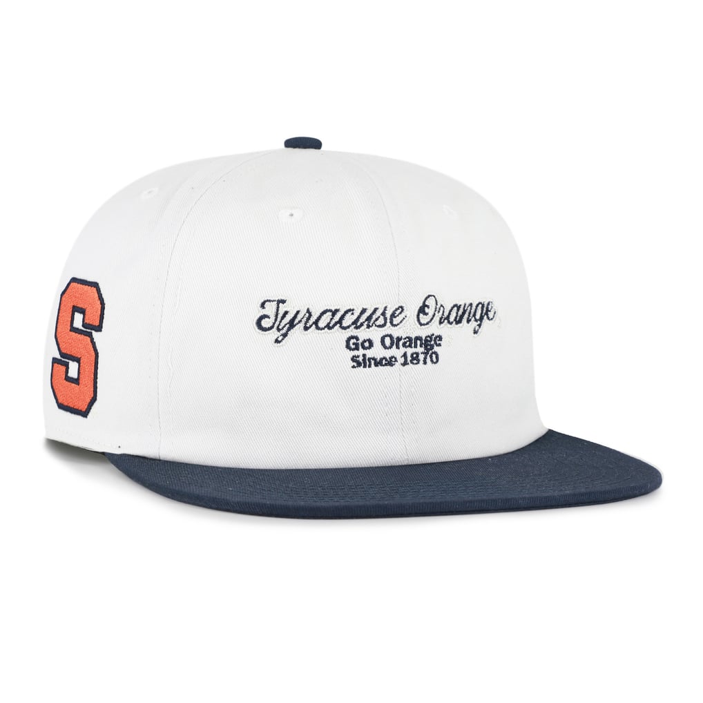 Syracuse Orange '47 Script Stack Relaxed Captain Adjustable Hat - White/Orange
