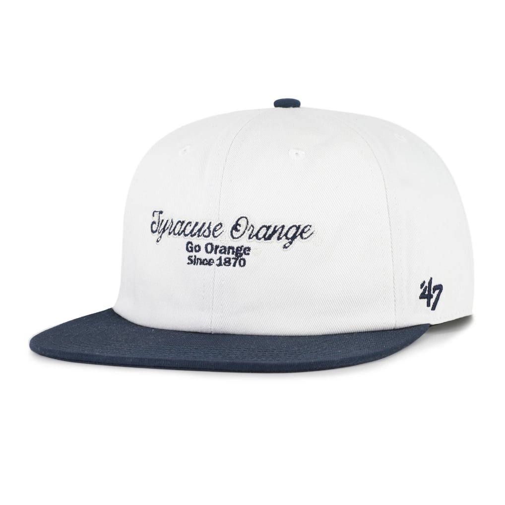 Syracuse Orange '47 Script Stack Relaxed Captain Adjustable Hat - White/Orange