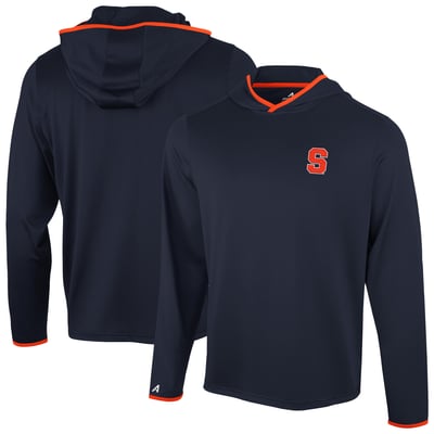  Syracuse Orange Antigua Brink Color Pop Long Sleeve Hoodie T-Shirt - Navy