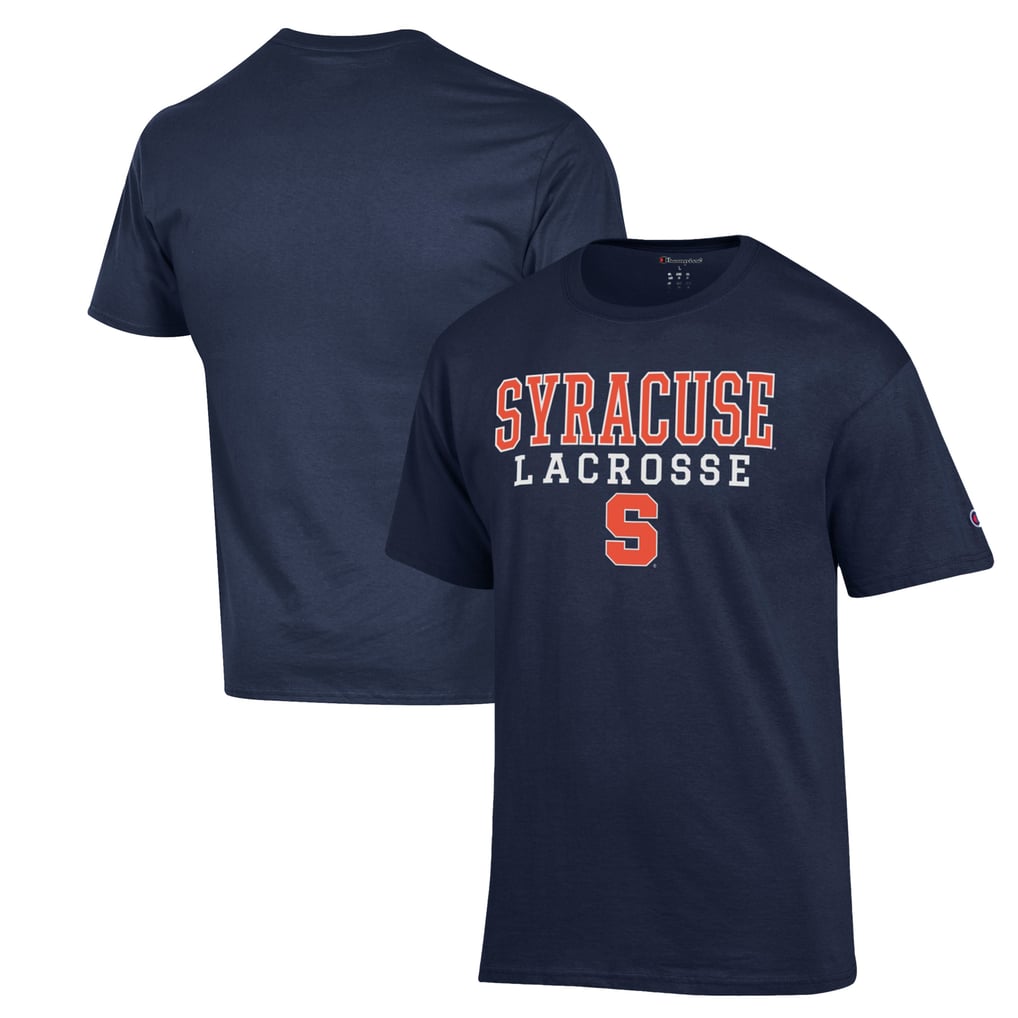 Syracuse Orange Champion Stack Logo Lacrosse Powerblend T-Shirt - Navy