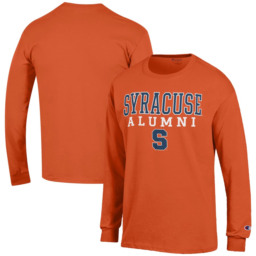 Syracuse Orange Champion Alumni Logo Stack Long Sleeve T-Shirt - Orange