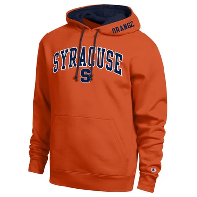 Syracuse Orange Champion Arch Tackle Twill Hoodie - Orange