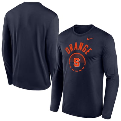 Syracuse Orange Nike Basketball Shoot Around Dri-FIT Legend Long Sleeve T-Shirt - Navy