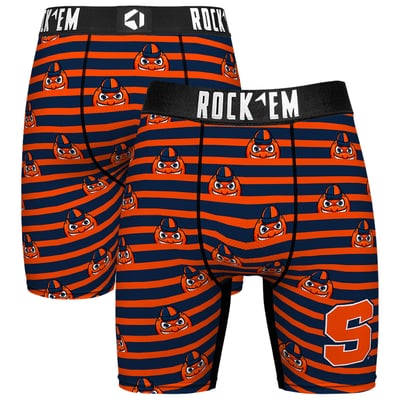  Syracuse Orange Rock Em Mascot Stripes Boxer Briefs - Orange