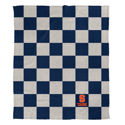 Syracuse Orange Pegasus Checkered Logo Patch 50" x 60" Cozy Knit Blanket