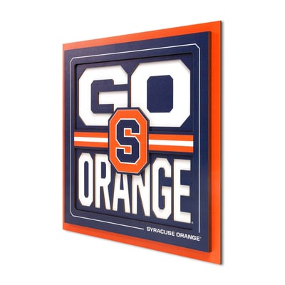 Syracuse Orange 12" x 12" Slogan Series 3D Wall Art