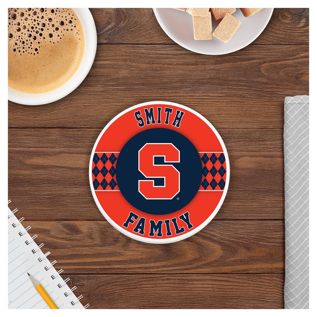 Syracuse Orange 4" Personalized Circular Coasters 4-Pack Set