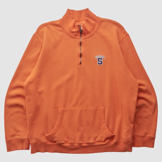 Syracuse Orange Antigua 2000s 1/4 Zip Sweatshirt - Orange - L by Fanatics Real Vintage