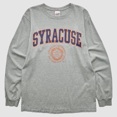 Syracuse Orange Anvil 2000s Long Sleeve T-shirt - Heather Gray - S by Fanatics Real Vintage