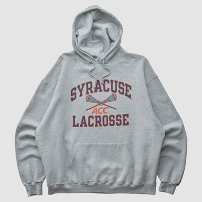 Syracuse Orange Champion 2000s Hooded Pullover Sweatshirt - Heather Gray - L by Fanatics Real Vintage