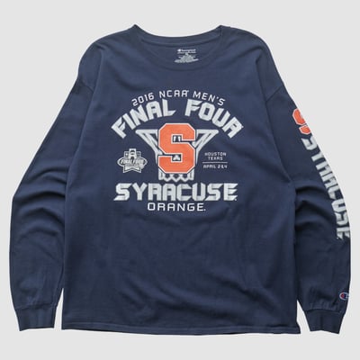 Syracuse Orange Champion 2016 Long Sleeve T-shirt - Navy - L by Fanatics Real Vintage