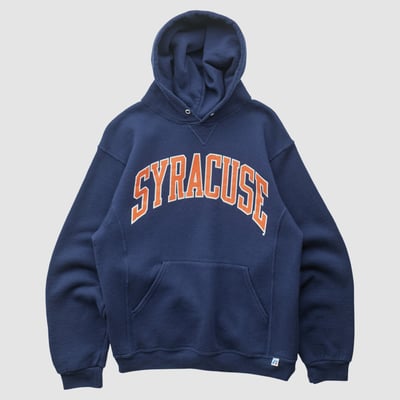 Syracuse Orange Russell 2010s Hooded Pullover Sweatshirt - Navy - S by Fanatics Real Vintage