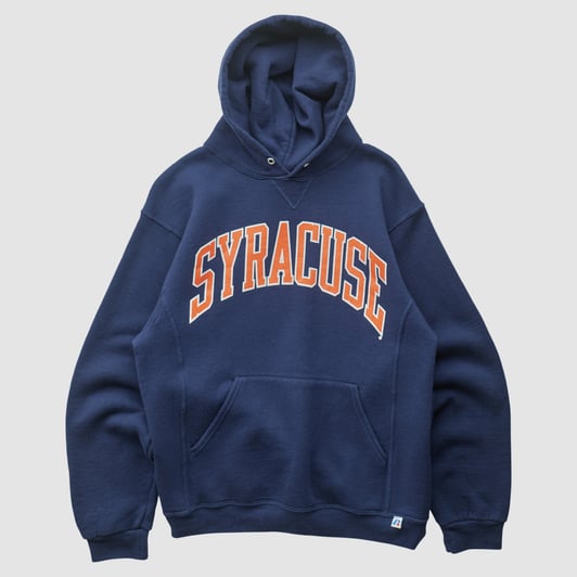 Syracuse Orange Russell 2010s Hooded Pullover Sweatshirt - Navy - S by Fanatics Real Vintage