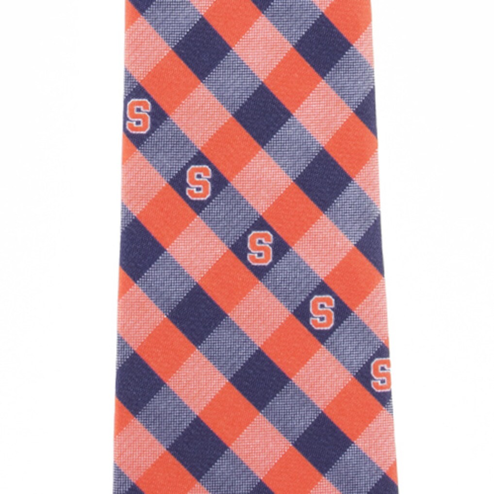 Syracuse Orange Woven Poly Check Tie