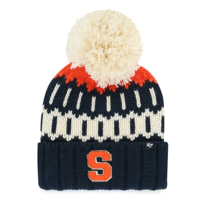 Syracuse Orange '47 Unisex Seasonal Chainstitch Knit Hat with Pom - Navy